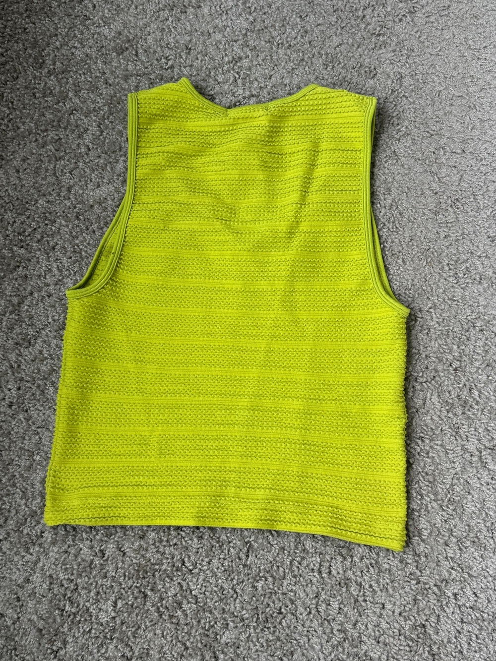 Green Textured Tank - Picture 3 of 4